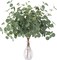 6pcs 25in Artificial Eucalyptus Stems for Weddings, Bouquets, and Home Decor